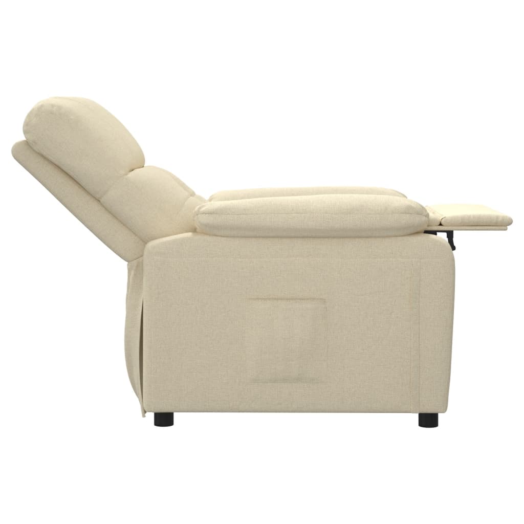 Recliner Chair Cream Fabric