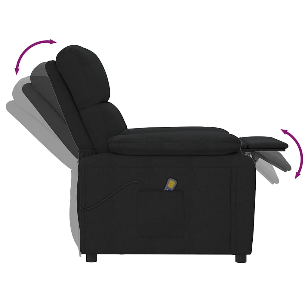 Massage Chair Black Fabric