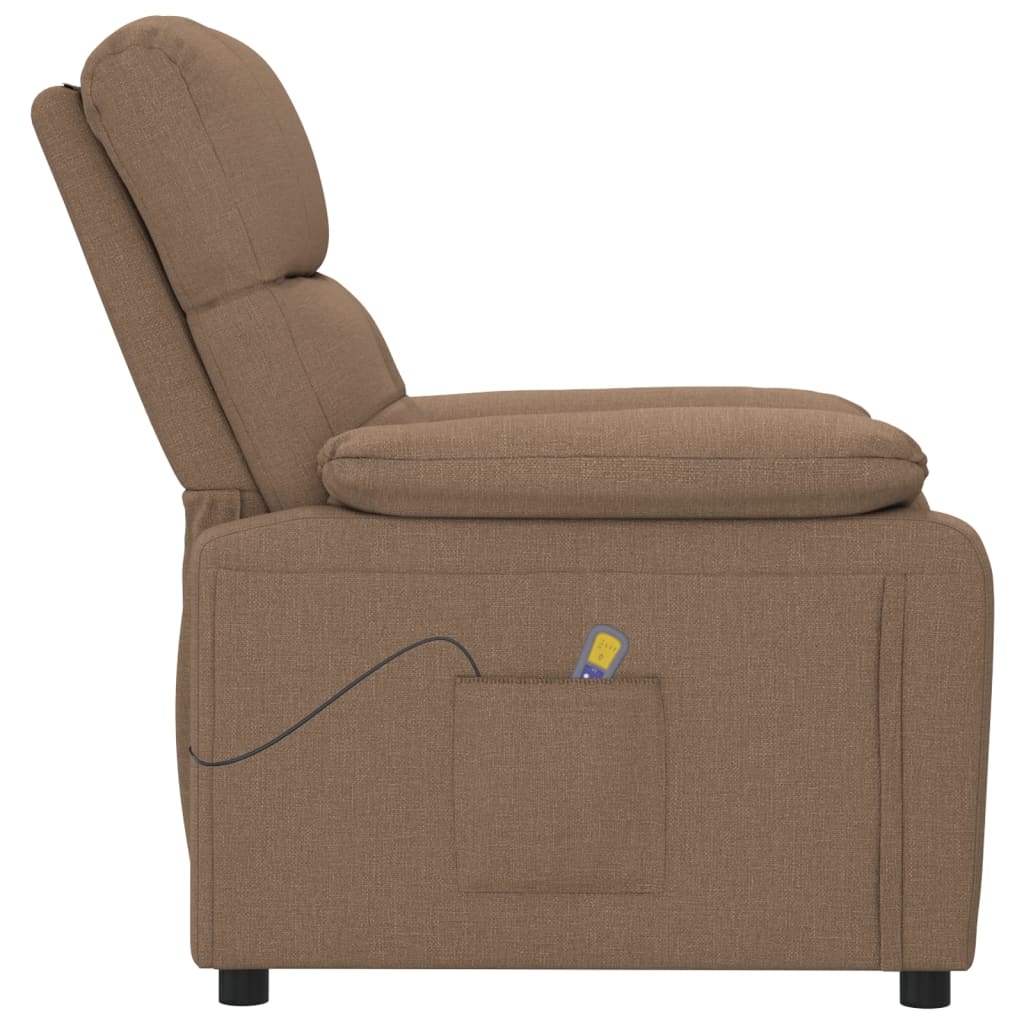 Massage Chair Brown Fabric