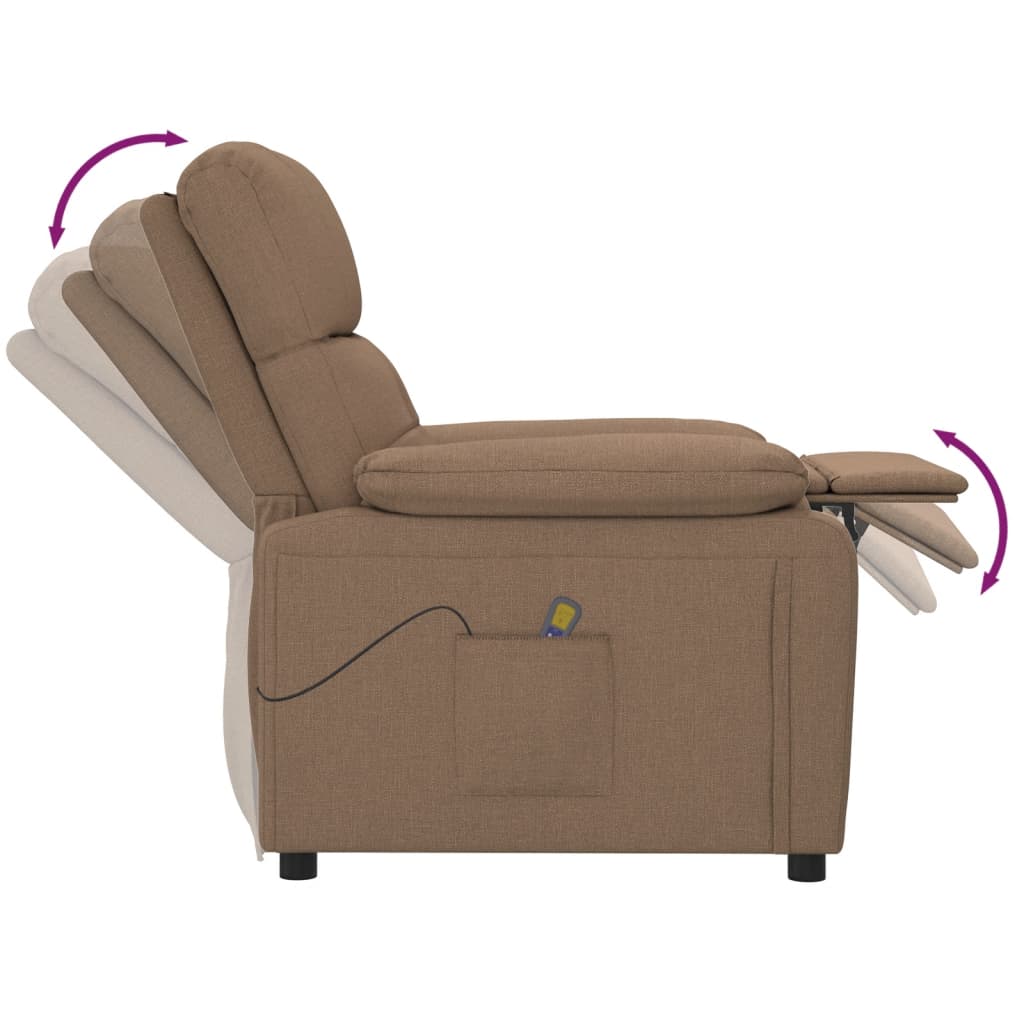 Massage Chair Brown Fabric