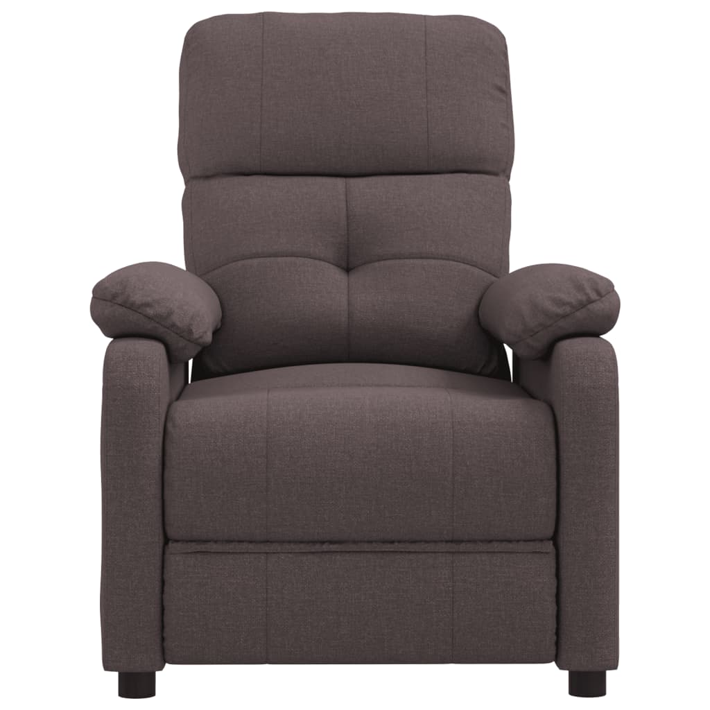 Massage Chair Dark Brown Fabric