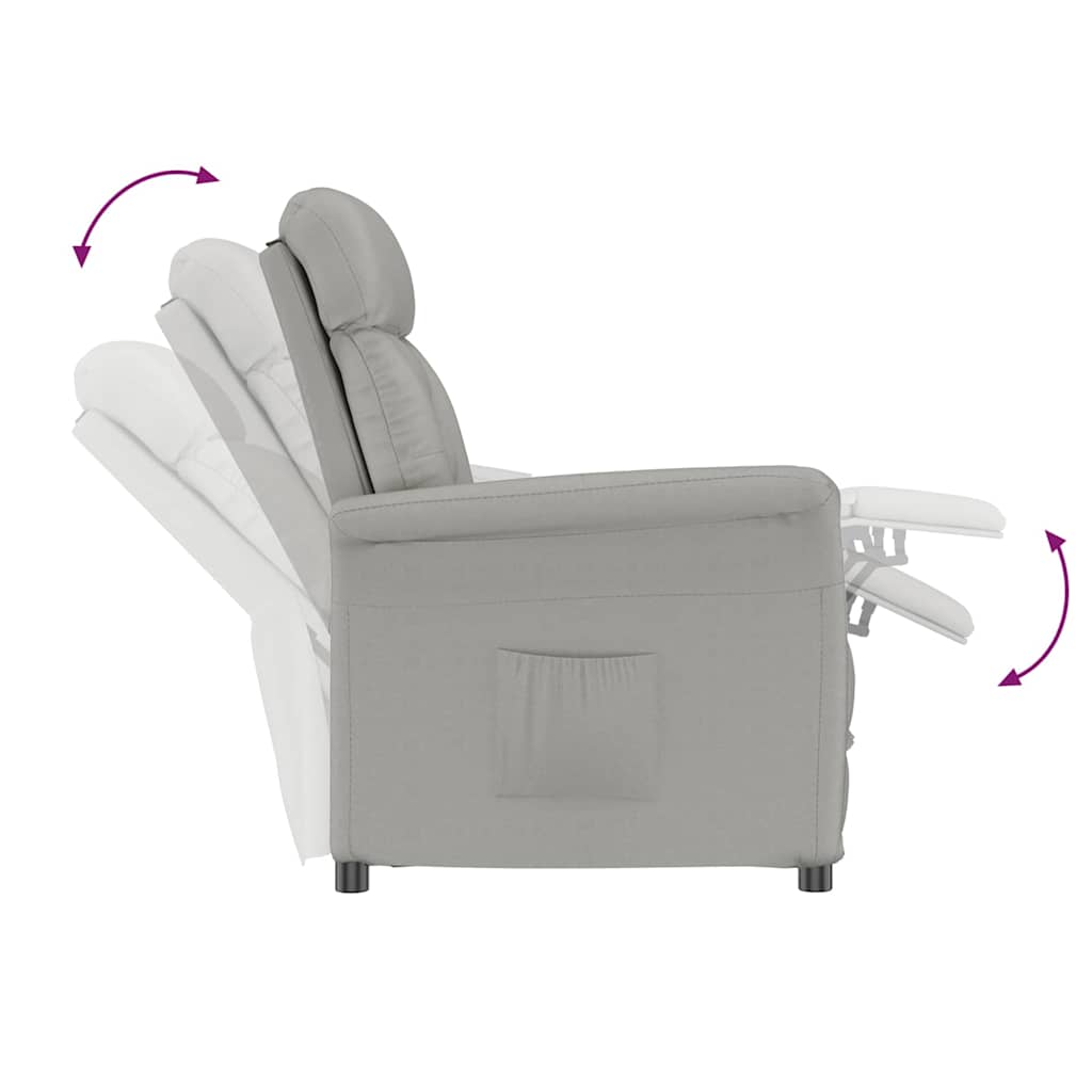 Armchair Light Grey 96.5 x 70.5 x 95 cm Micro Fiber