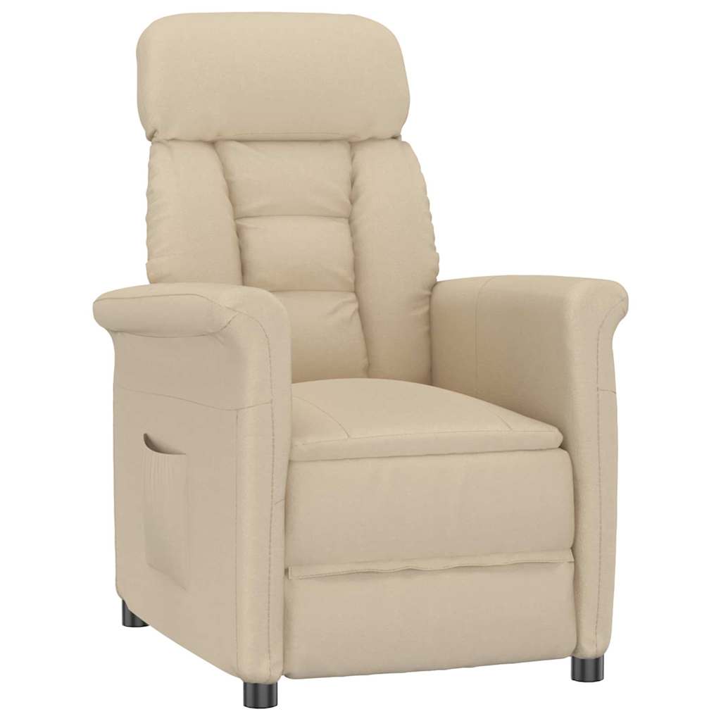 Armchair Cream 96.5 x 70.5 x 95 cm Micro Fiber
