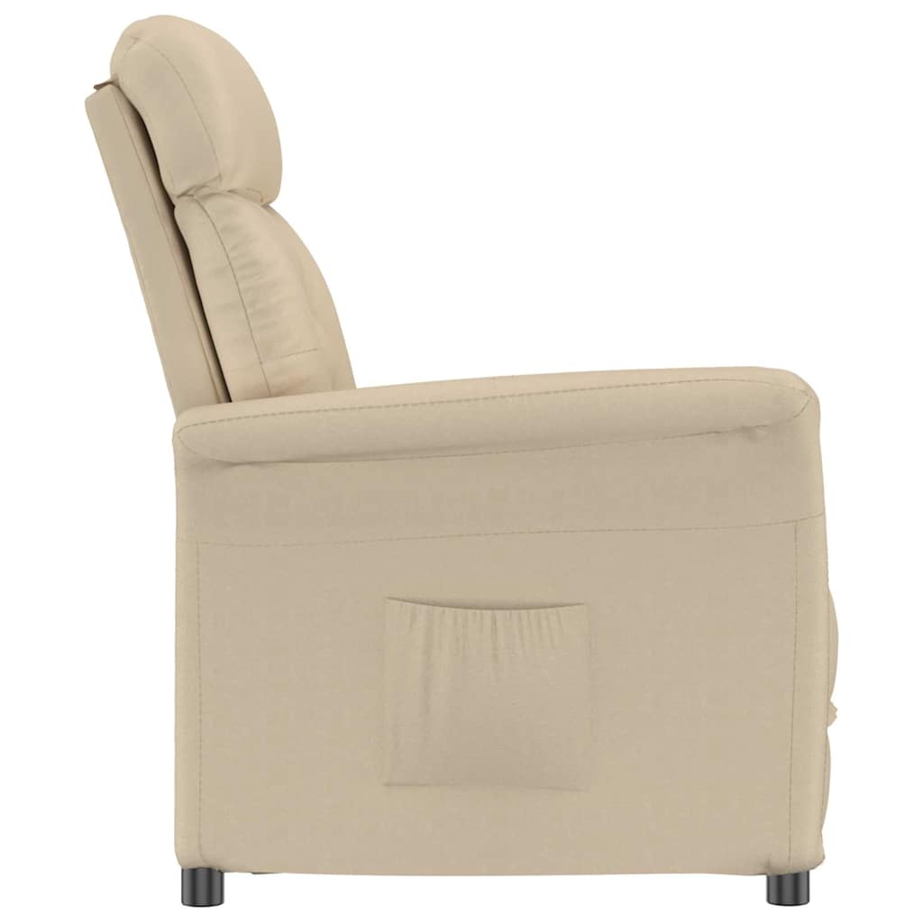Armchair Cream 96.5 x 70.5 x 95 cm Micro Fiber