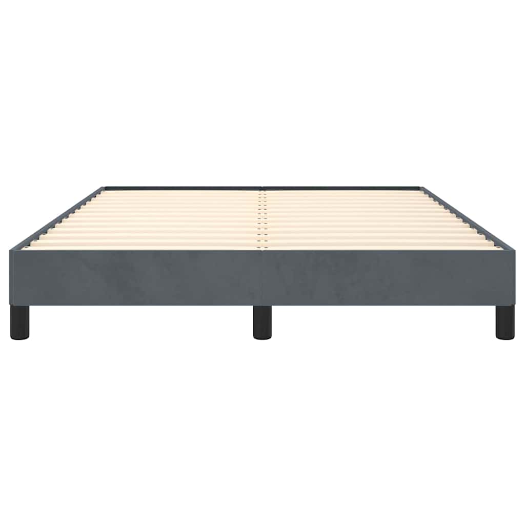 Bed Frame without Mattress Dark Grey 137x187 cm Double Velvet