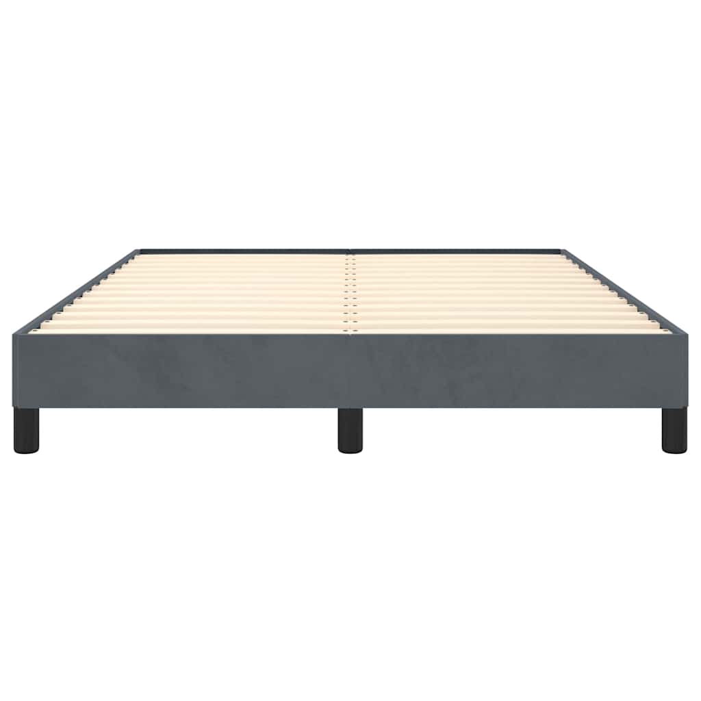 Bed Frame without Mattress Dark Grey 137x187 cm Double Velvet