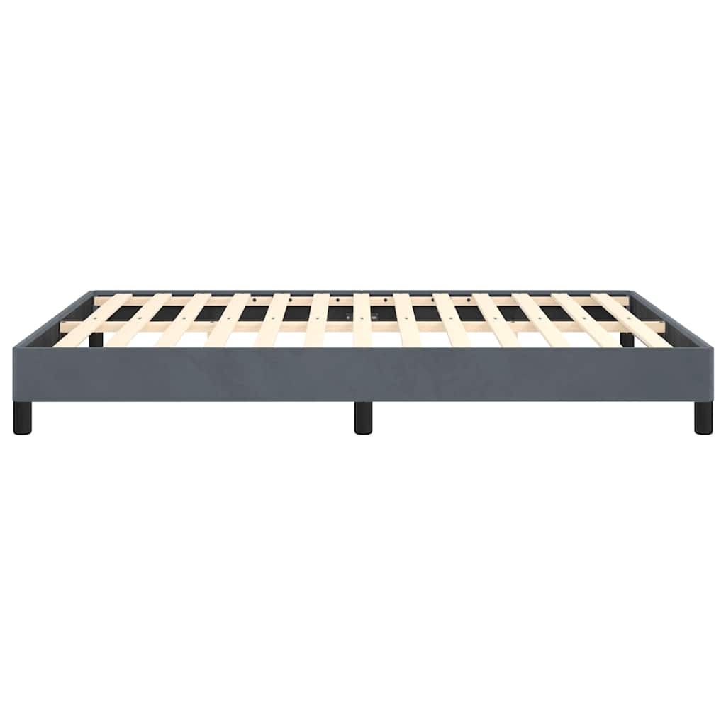 Bed Frame without Mattress Dark Grey 137x187 cm Double Velvet