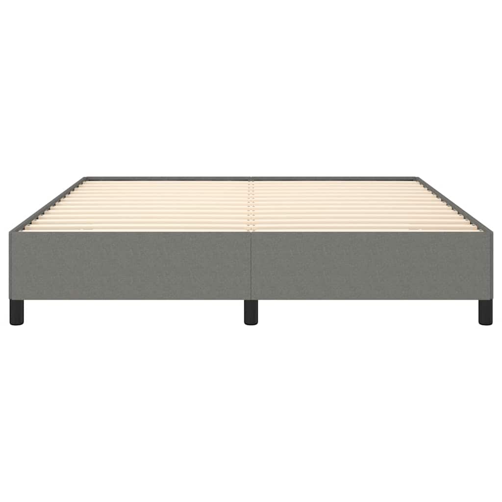 Bed Frame without Mattress Dark Grey 152x203 cm Queen Fabric