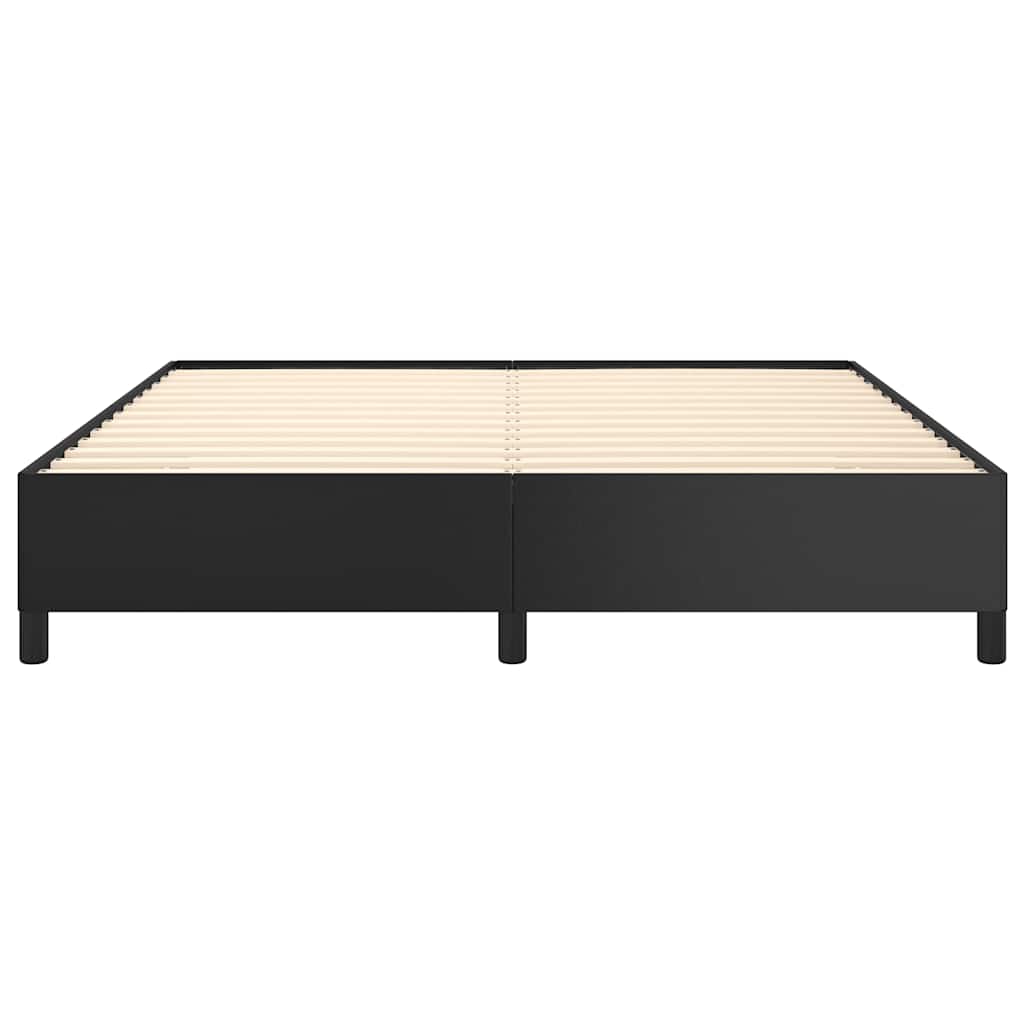 Bed Frame without Mattress Black 152x203 cm Queen Faux Leather