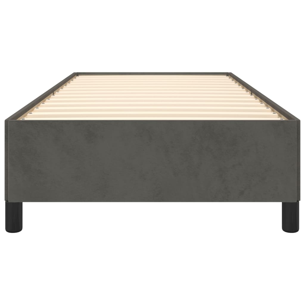 Bed Frame without Mattress Dark Grey King Single Velvet