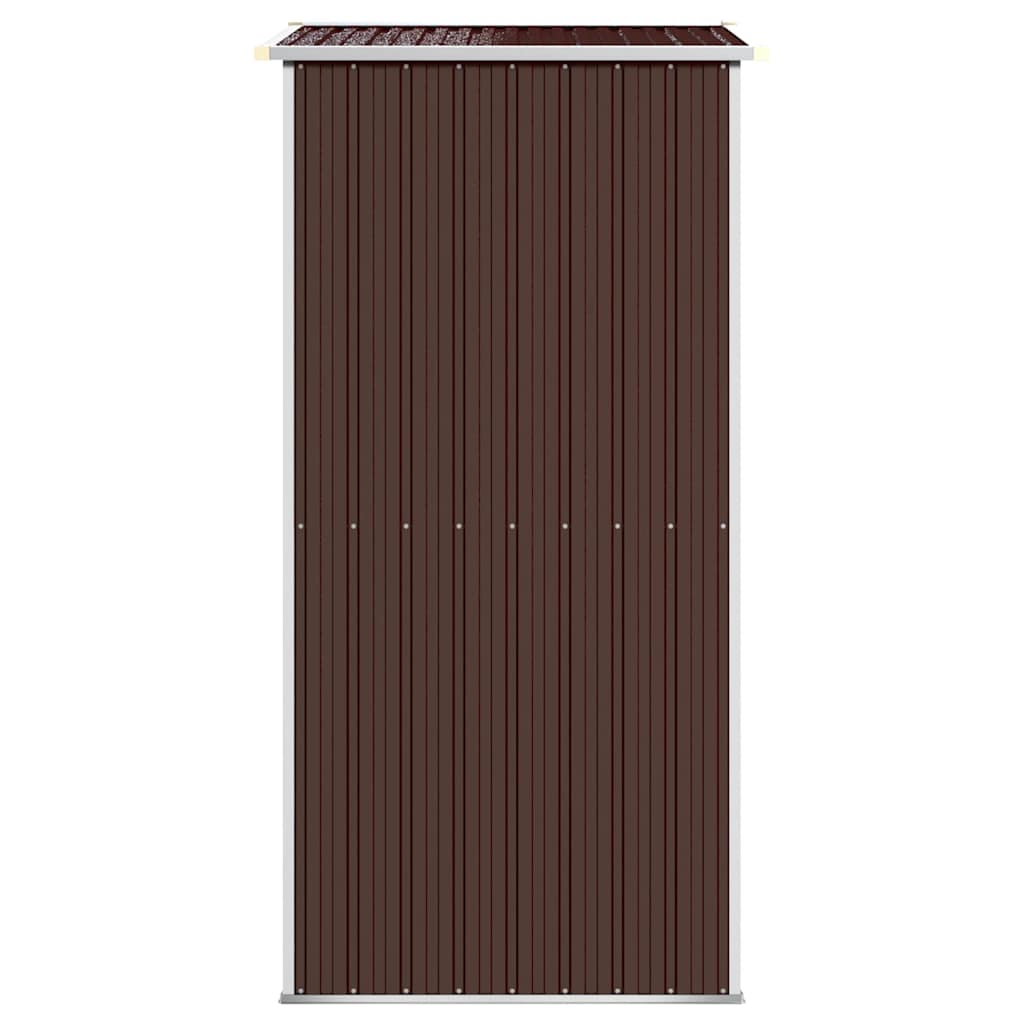 Garden Shed Dark Brown 192x108x223 cm Galvanised Steel