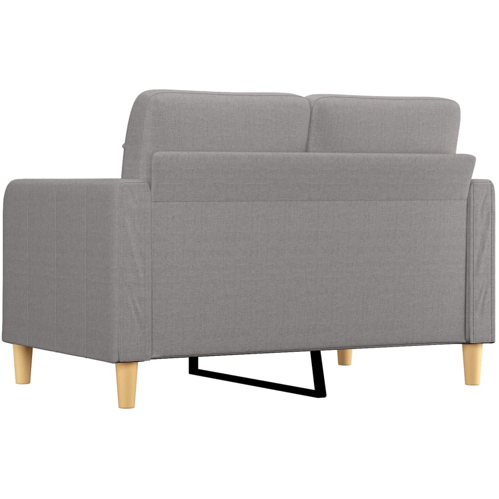 2-Seater Sofa Light Grey 120 cm Fabric