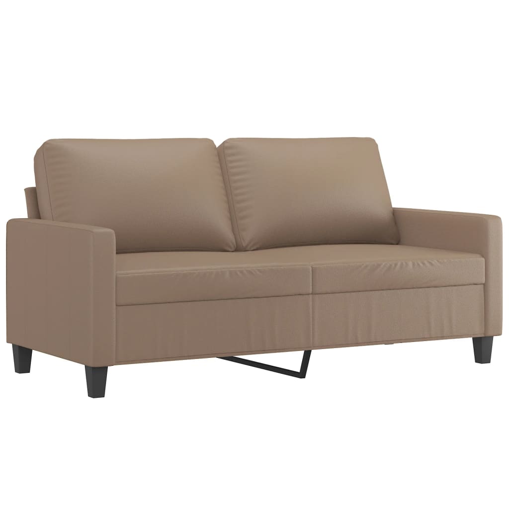 2-Seater Sofa Cappuccino 140 cm Faux Leather