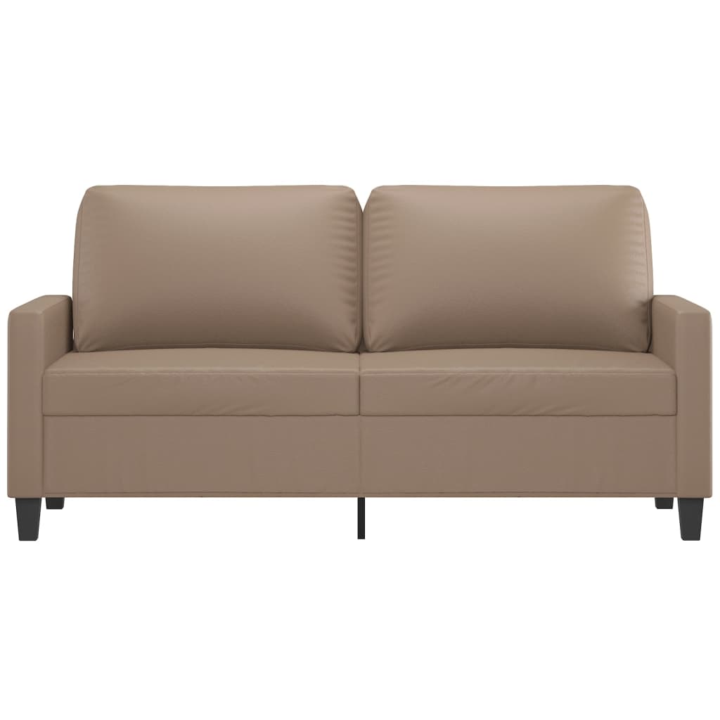 2-Seater Sofa Cappuccino 140 cm Faux Leather