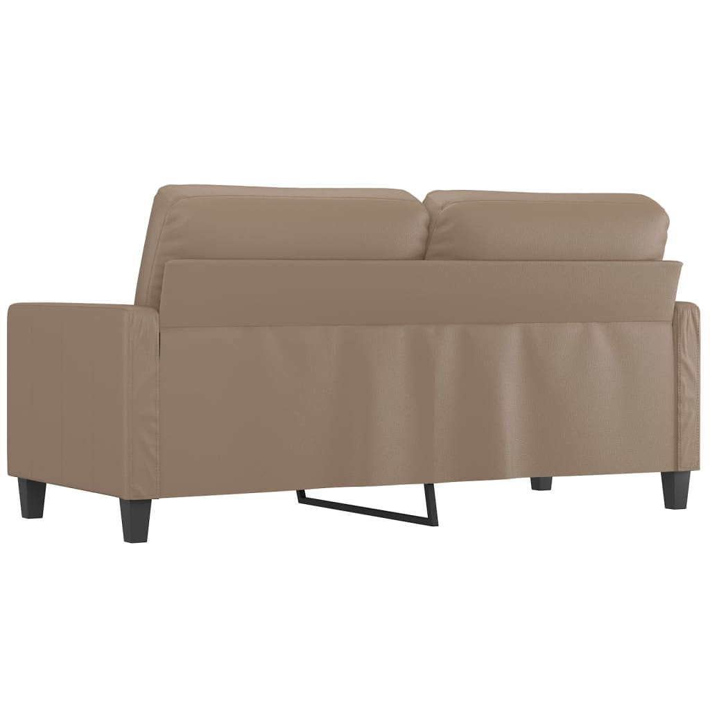 2-Seater Sofa Cappuccino 140 cm Faux Leather