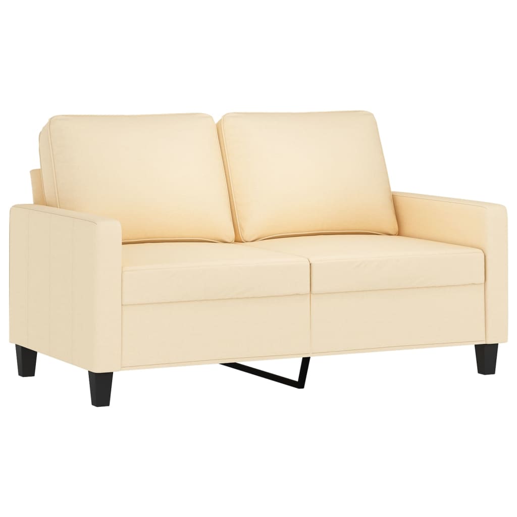 2-Seater Sofa Cream 120 cm Fabric