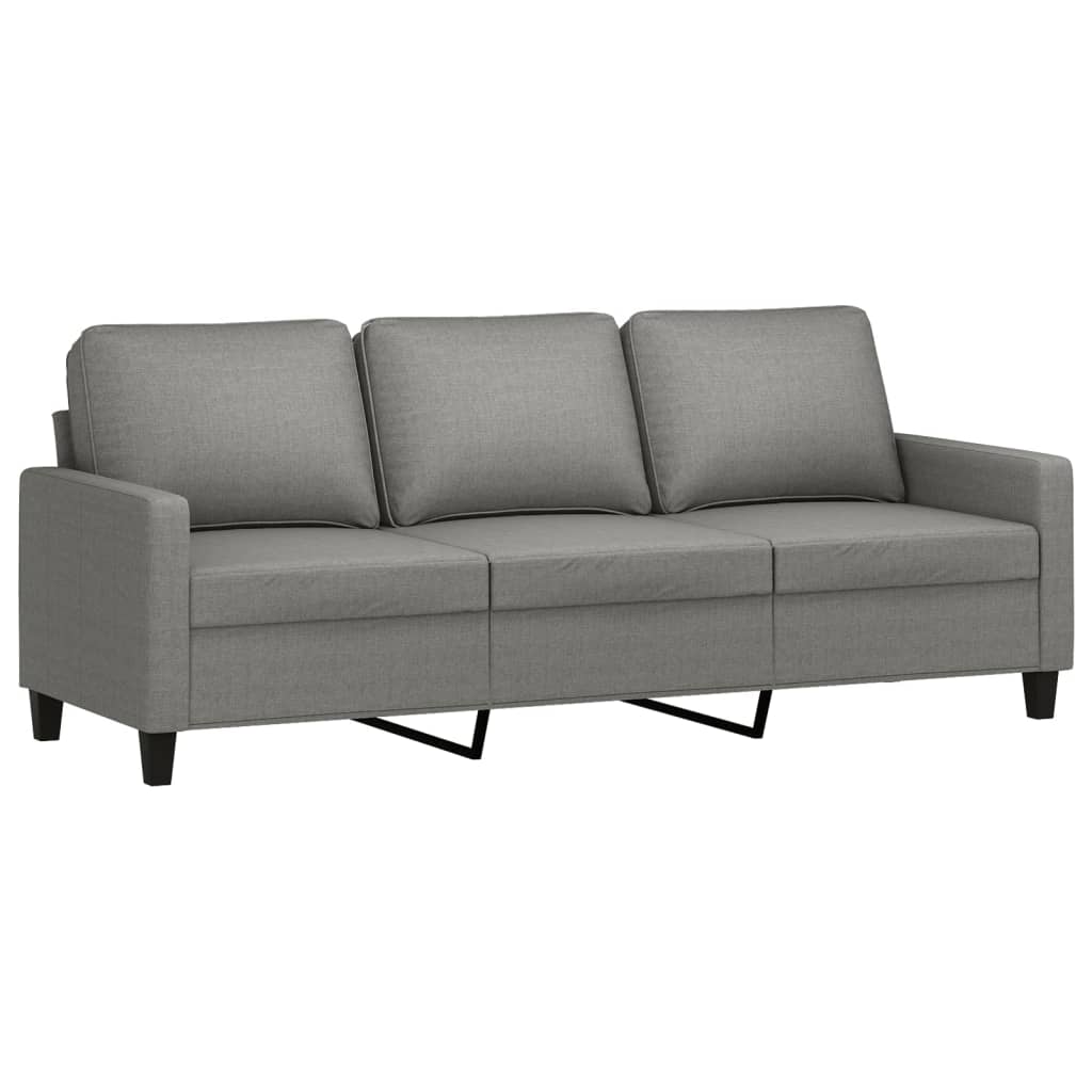 3-Seater Sofa Dark Grey 180 cm Fabric