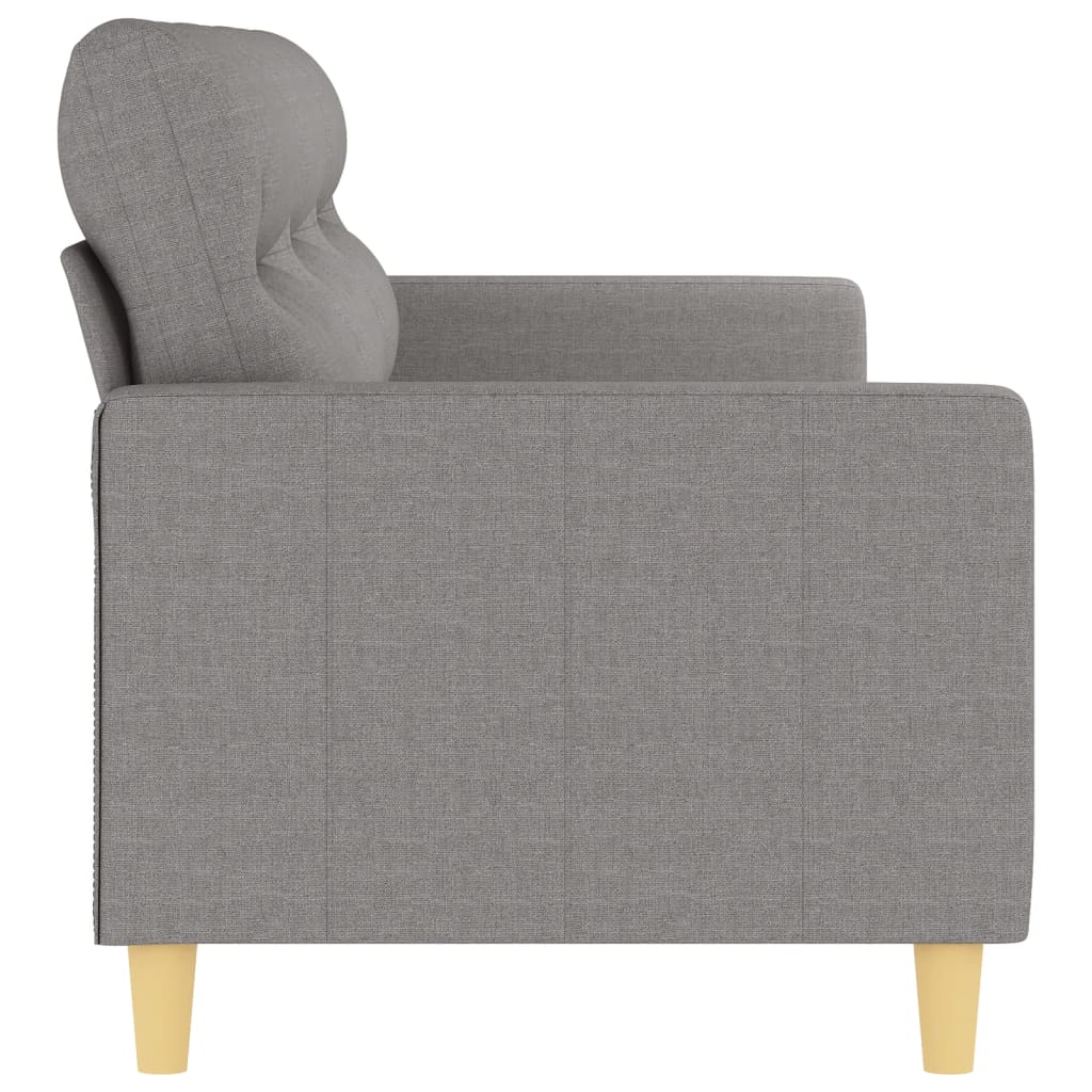 3-Seater Sofa Light Grey 210 cm Fabric