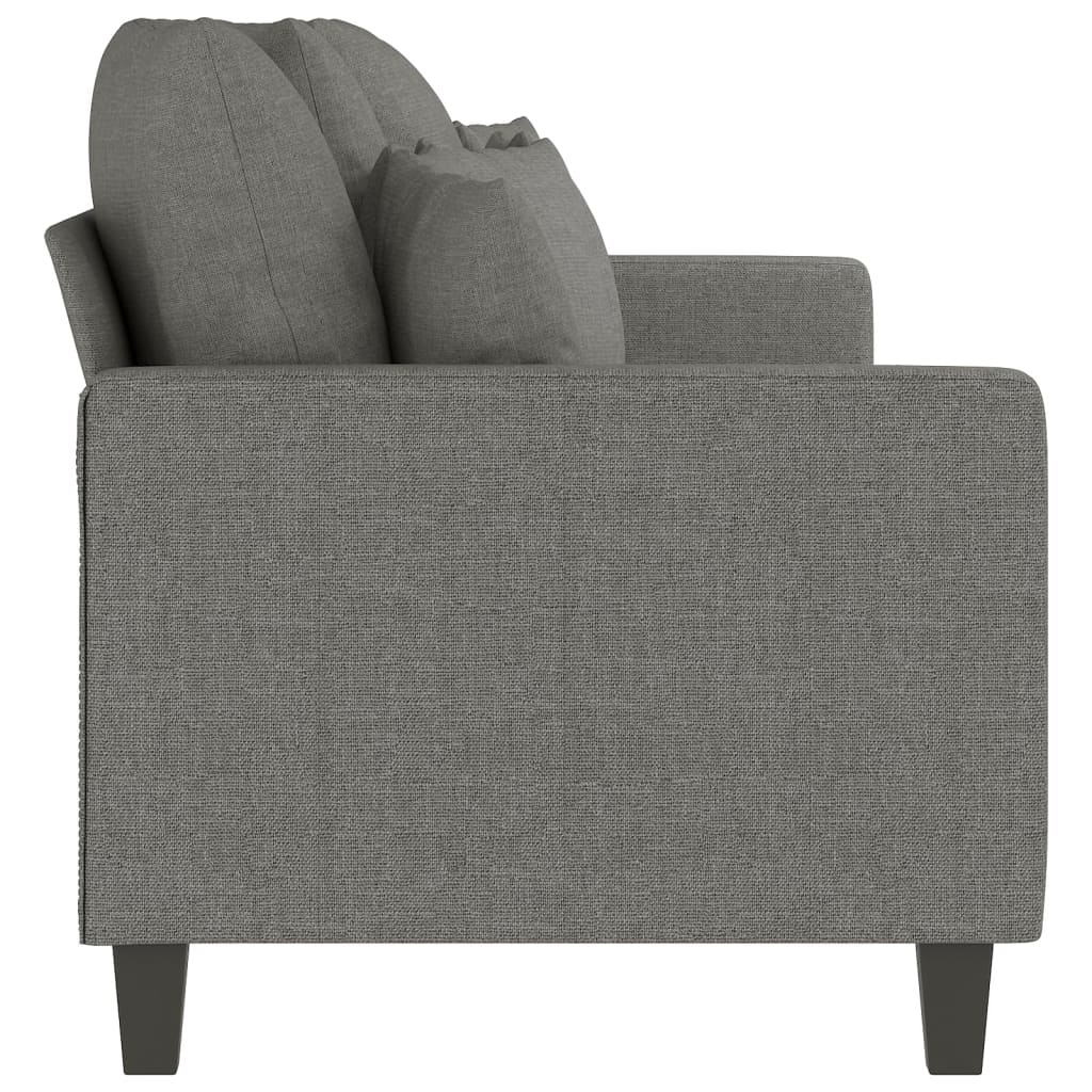3-Seater Sofa Dark Grey 210 cm Fabric