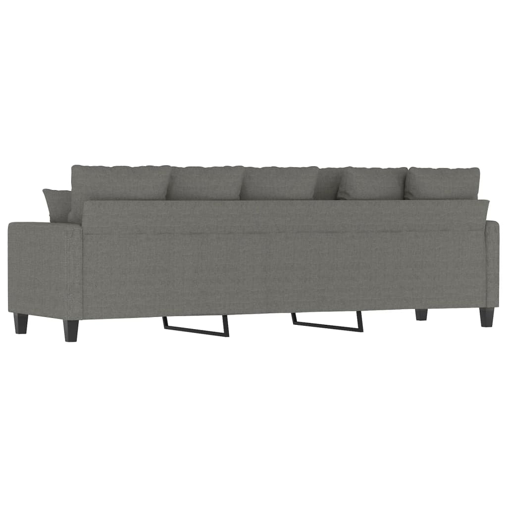 3-Seater Sofa Dark Grey 210 cm Fabric