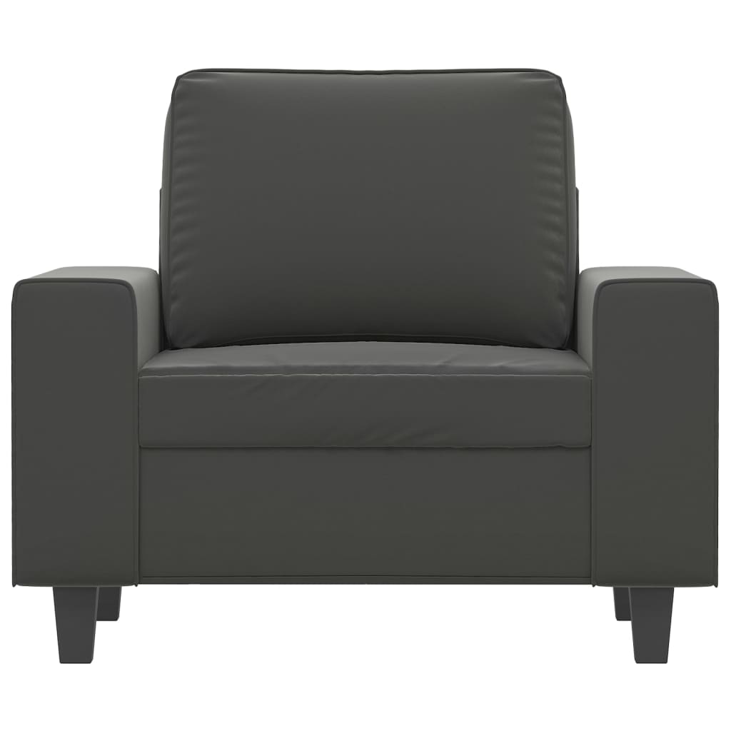 Sofa Chair Dark Grey 60 cm Microfibre Fabric