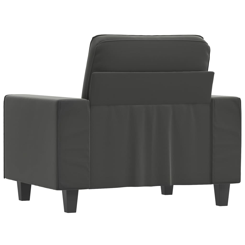 Sofa Chair Dark Grey 60 cm Microfibre Fabric