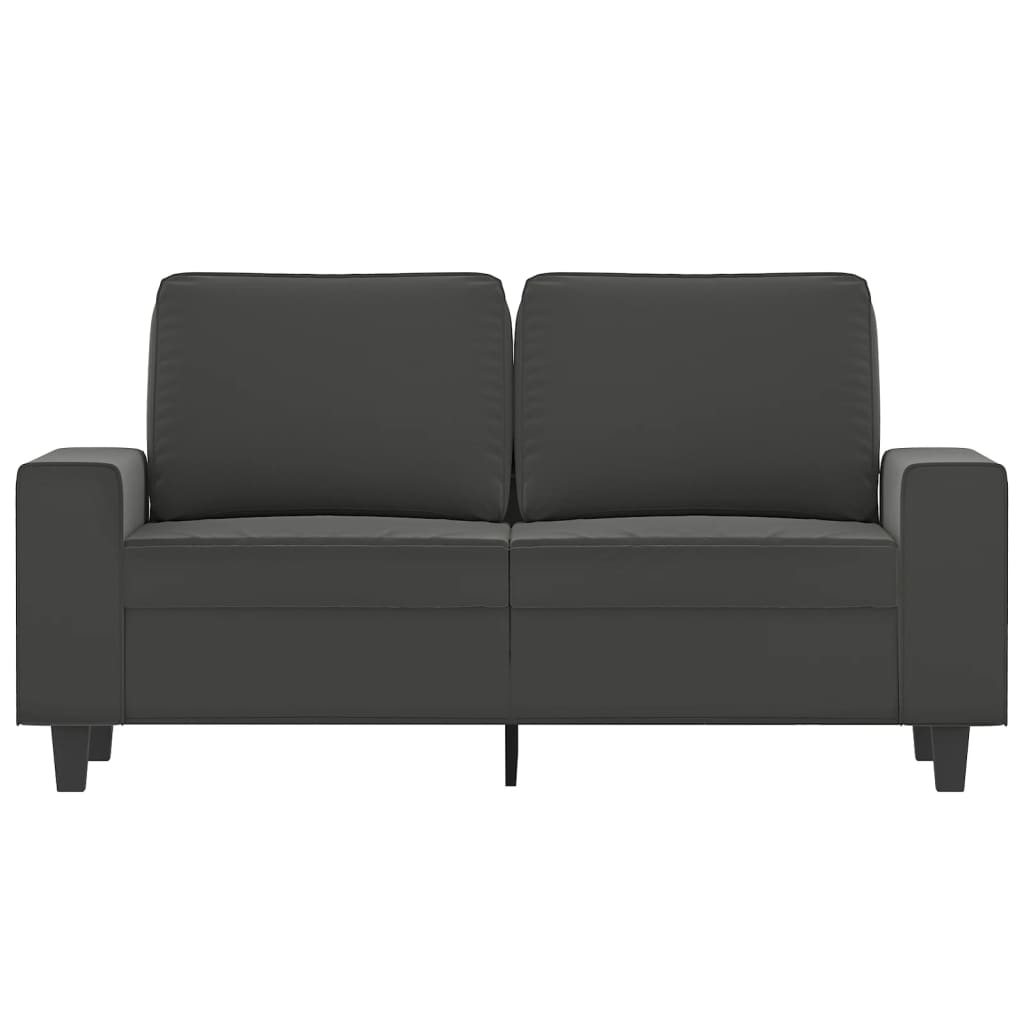 2-Seater Sofa Dark Grey 120 cm Microfibre Fabric