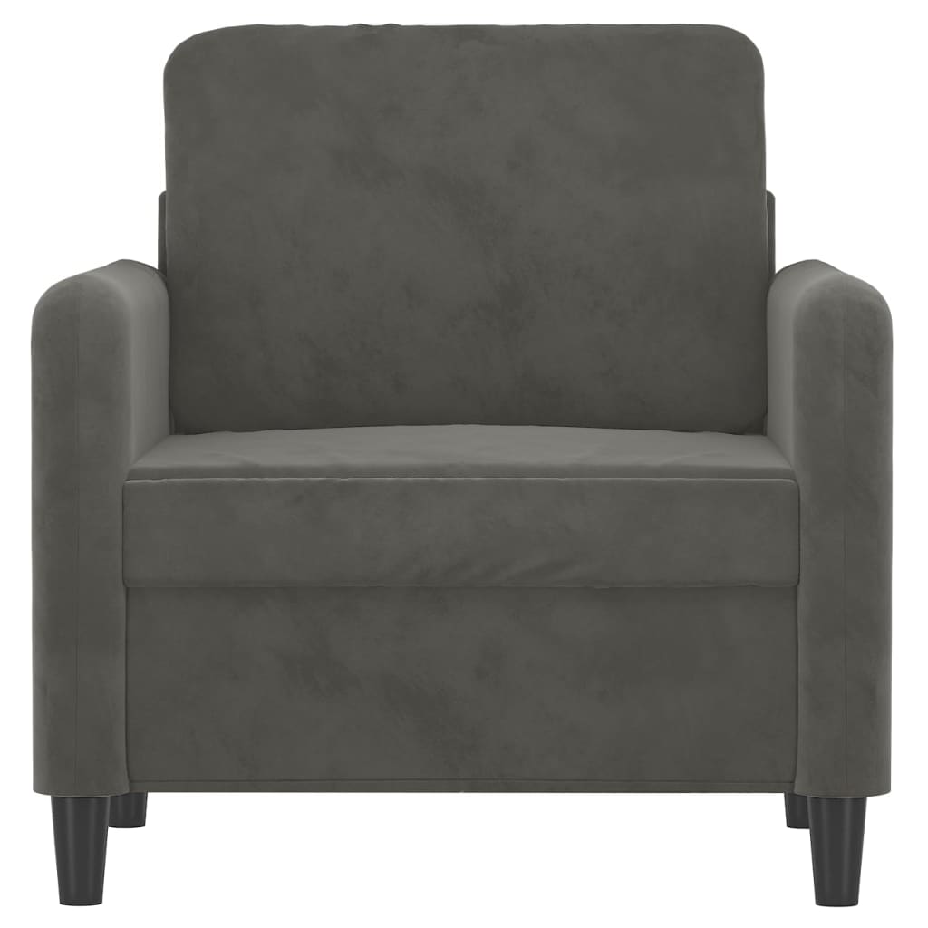 Sofa Chair Dark Grey 60 cm Velvet