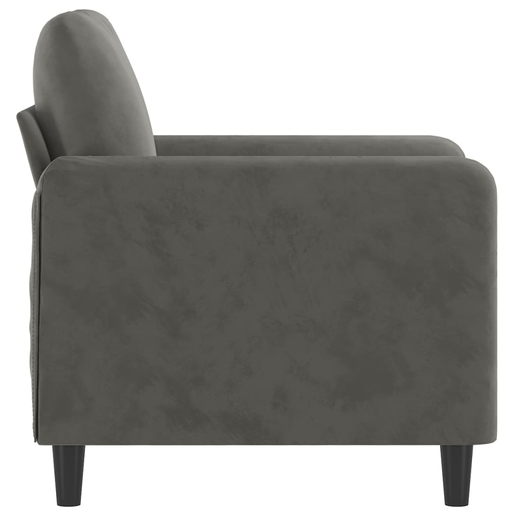 Sofa Chair Dark Grey 60 cm Velvet