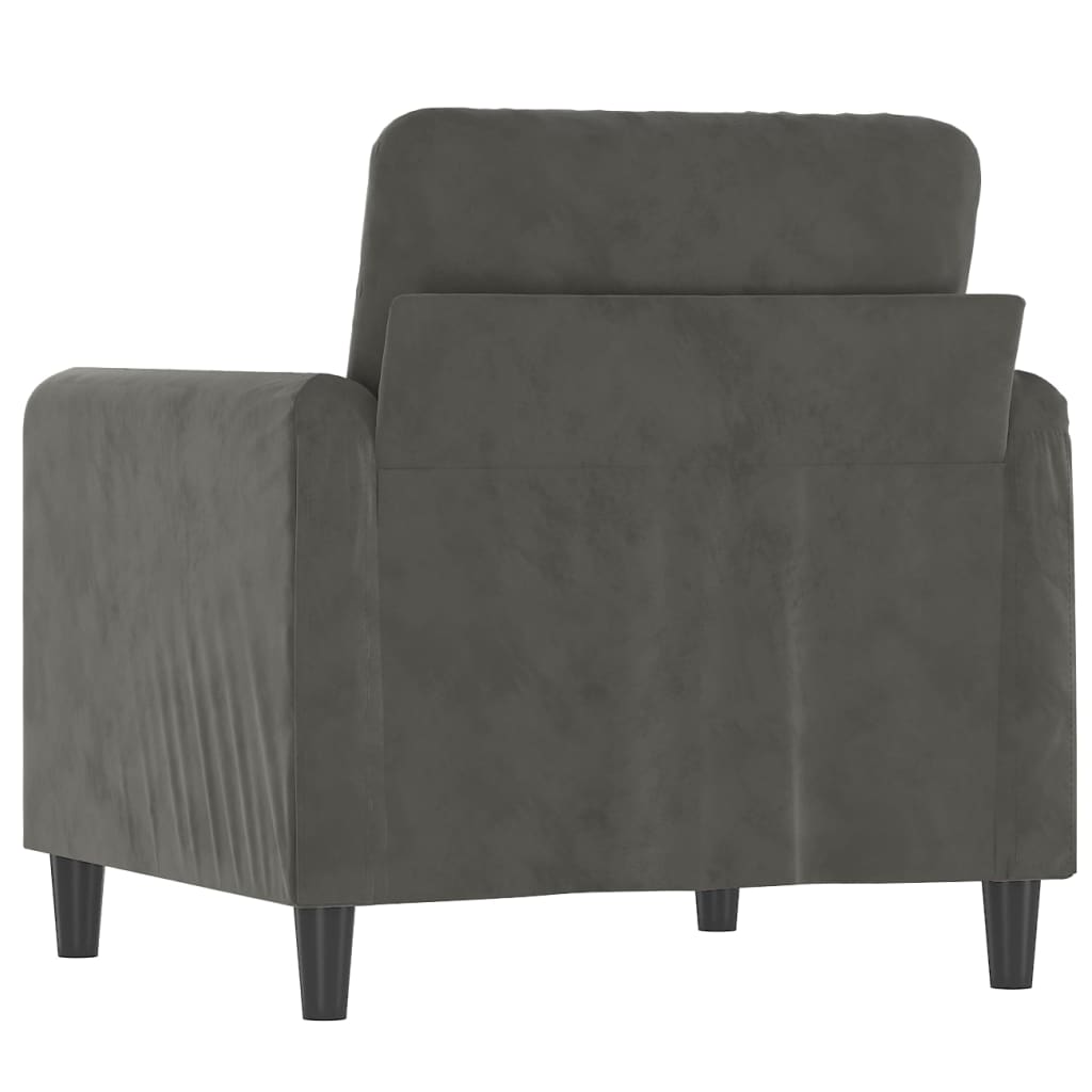 Sofa Chair Dark Grey 60 cm Velvet