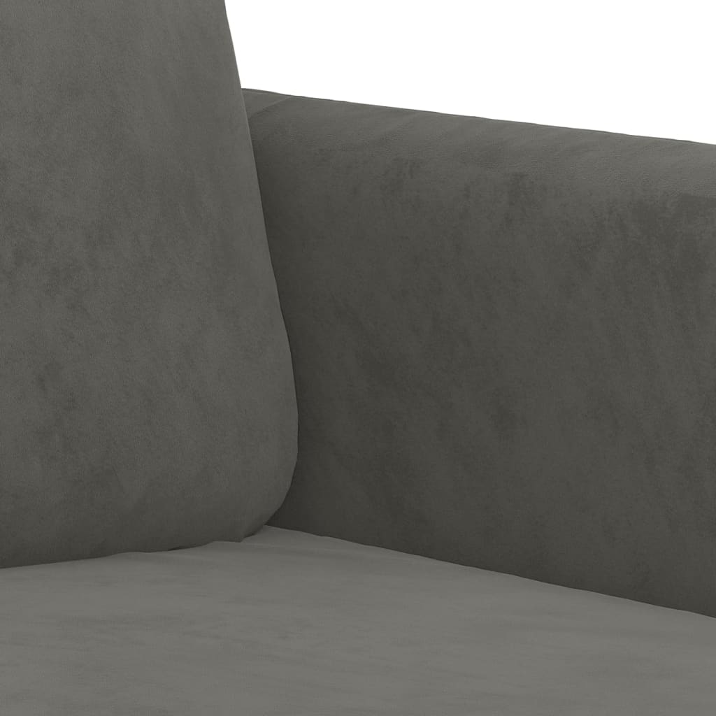 2-Seater Sofa Dark Grey 120 cm Velvet