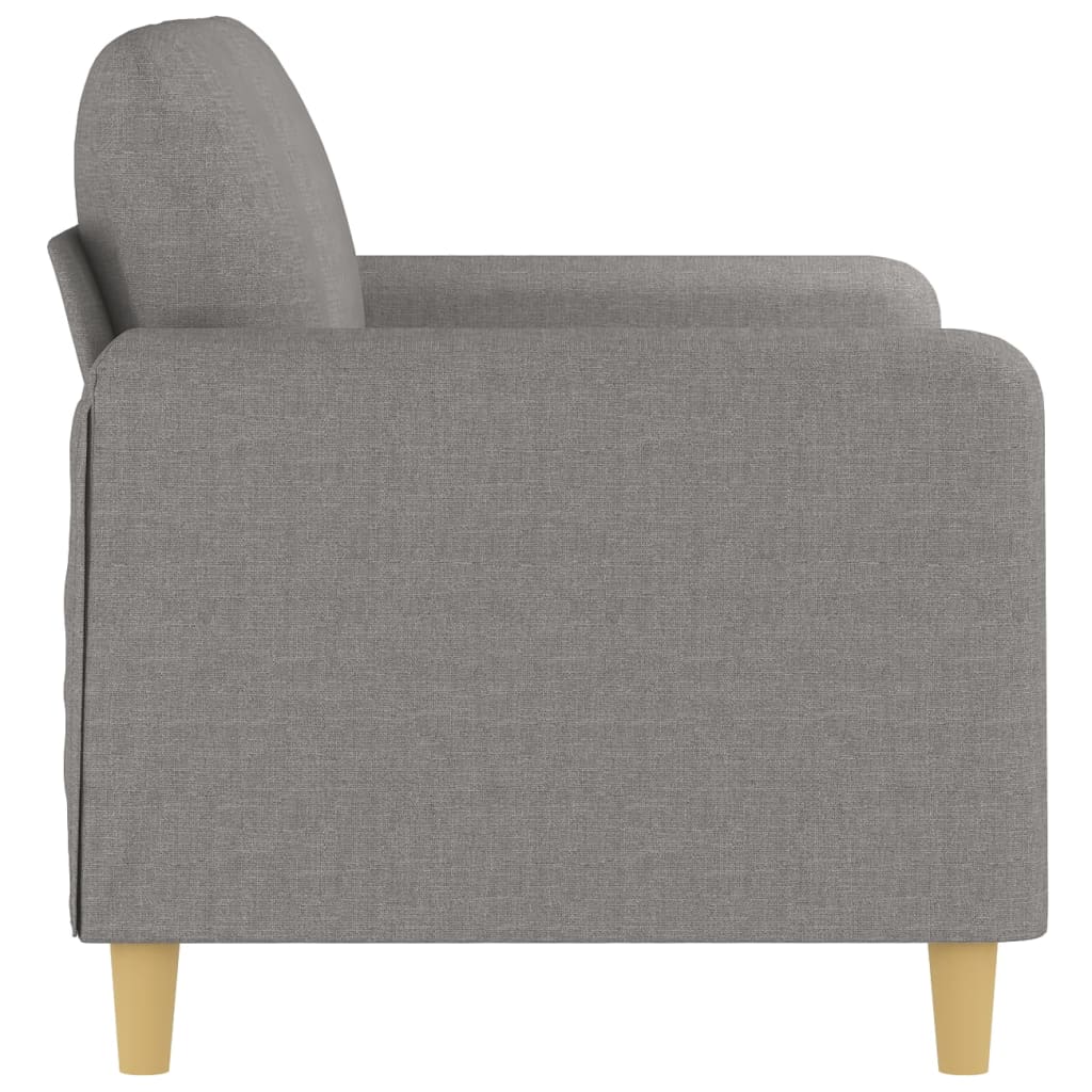 2-Seater Sofa Light Grey 120 cm Fabric