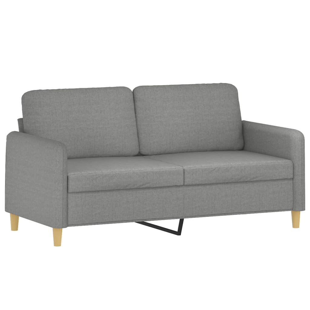 2-Seater Sofa Dark Grey 140 cm Fabric