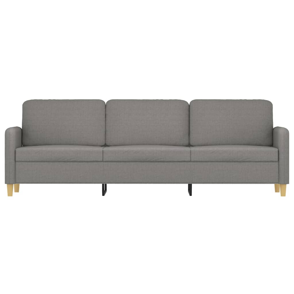3-Seater Sofa Dark Grey 210 cm Fabric