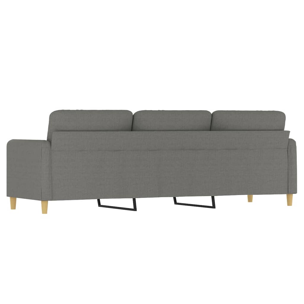 3-Seater Sofa Dark Grey 210 cm Fabric