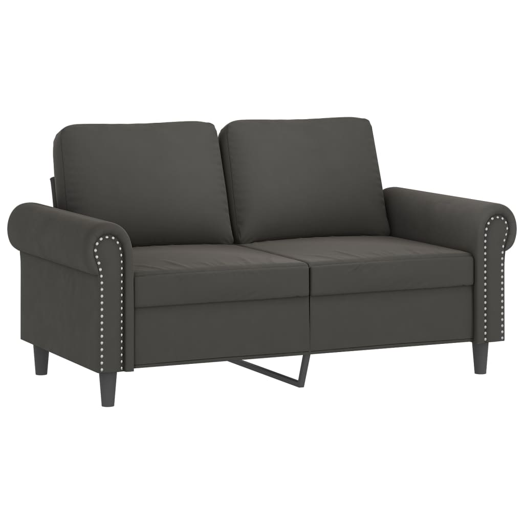 2-Seater Sofa Dark Grey 120 cm Velvet