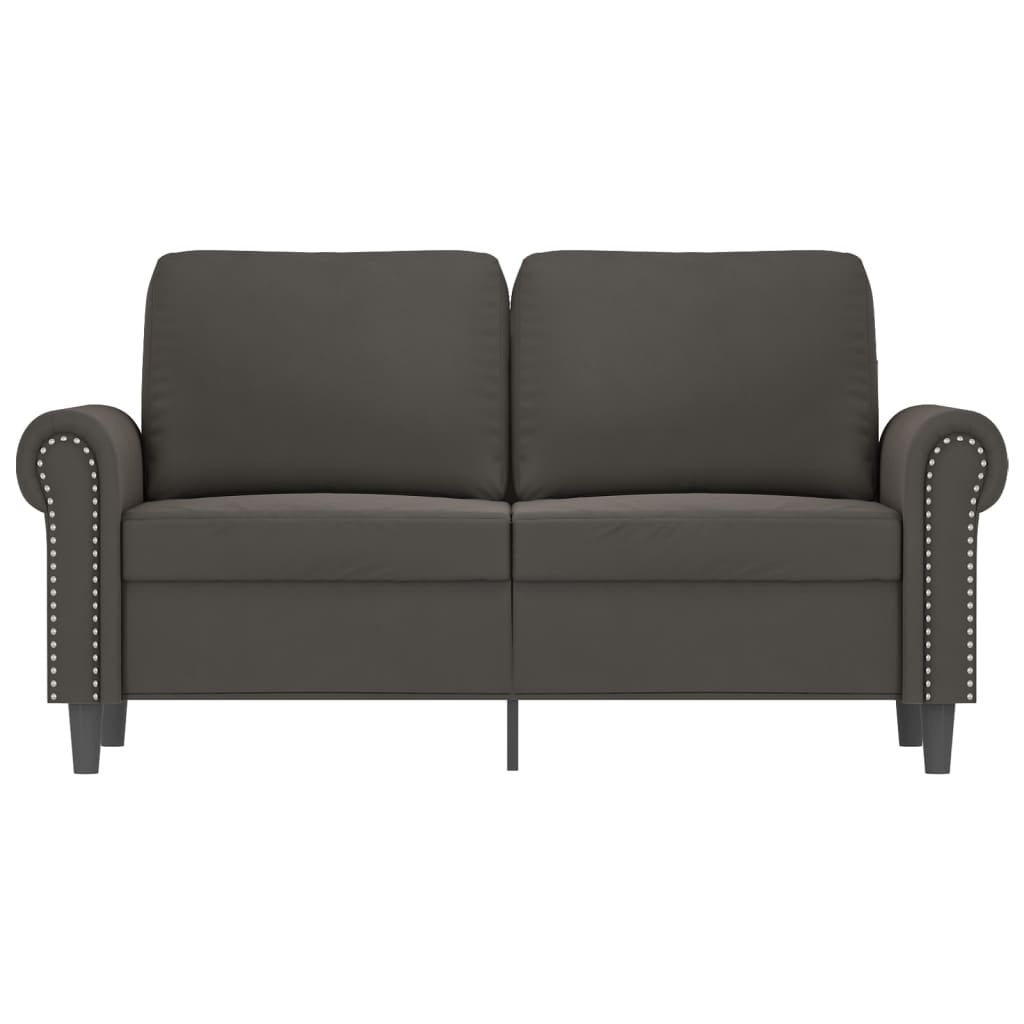 2-Seater Sofa Dark Grey 120 cm Velvet