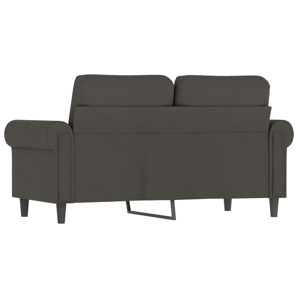 2-Seater Sofa Dark Grey 120 cm Velvet