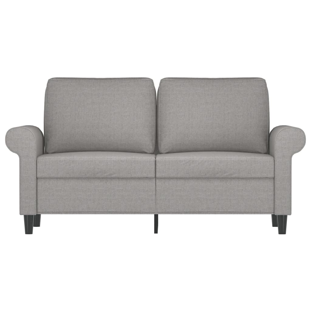 2-Seater Sofa Light Grey 120 cm Fabric
