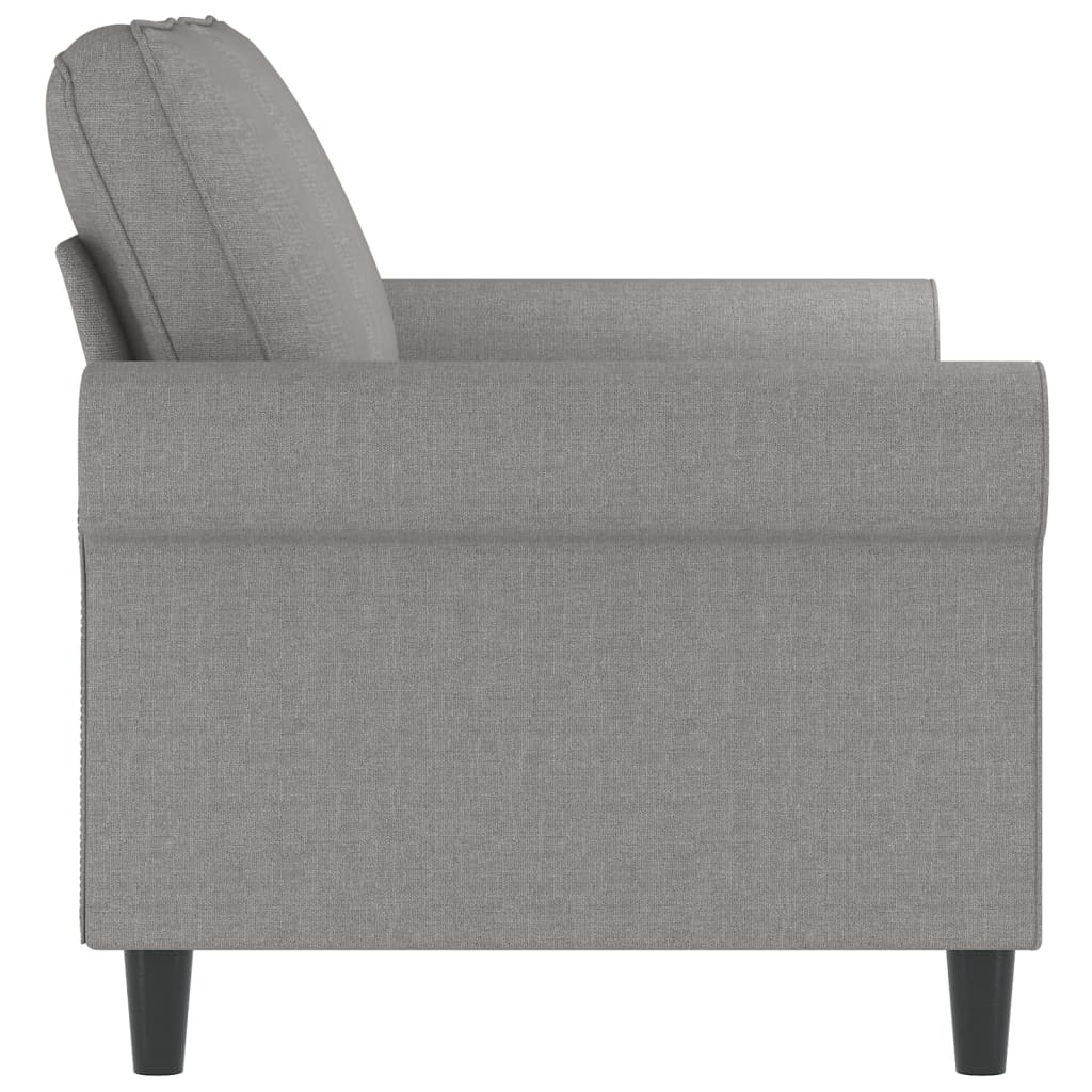 2-Seater Sofa Light Grey 120 cm Fabric