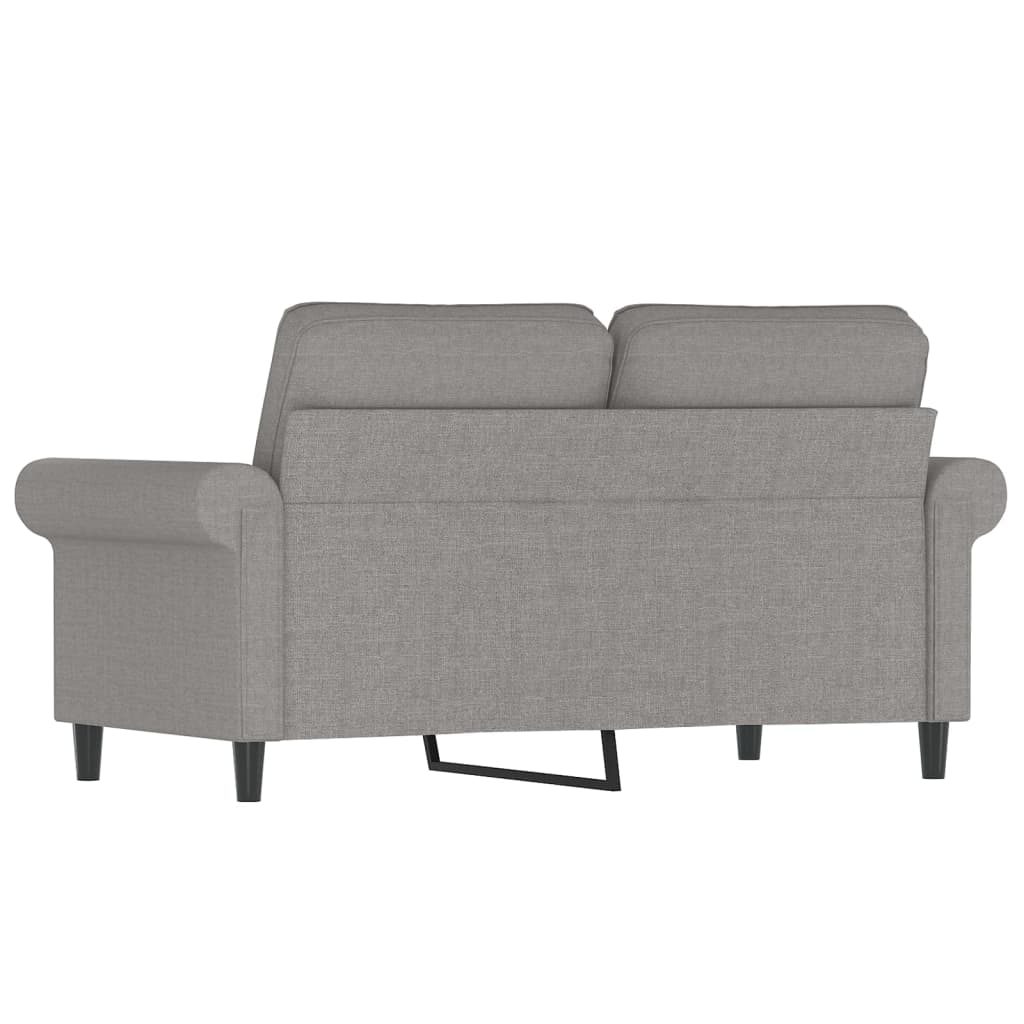 2-Seater Sofa Light Grey 120 cm Fabric