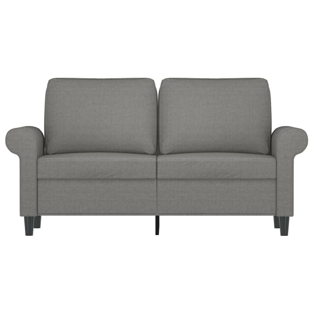 2-Seater Sofa Dark Grey 120 cm Fabric