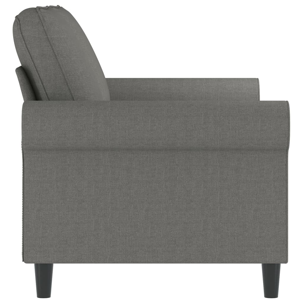 2-Seater Sofa Dark Grey 120 cm Fabric