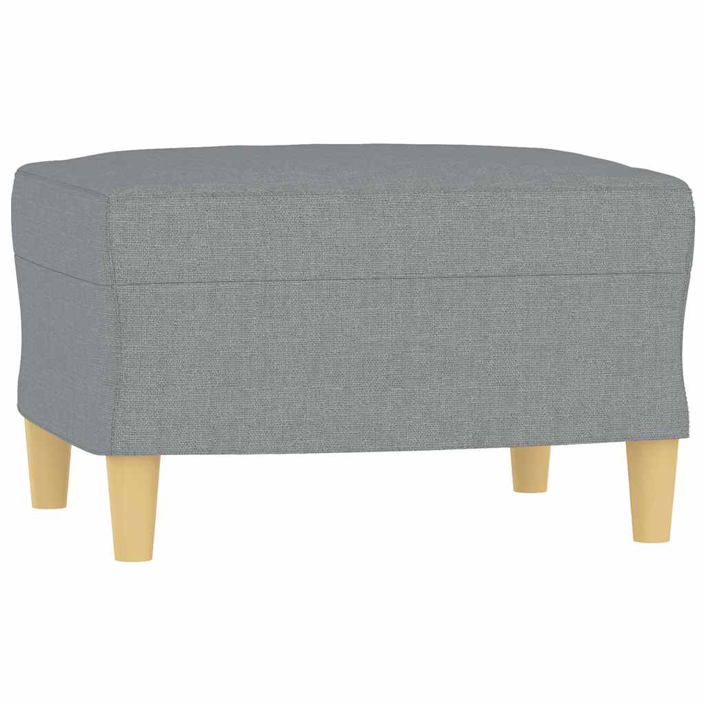 Footstool Light Grey 60x50x41 cm Fabric