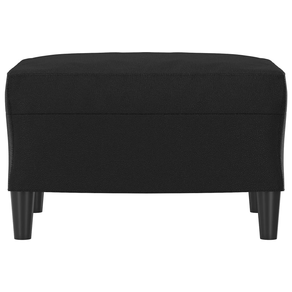 Footstool Black 60x50x41 cm Faux Leather