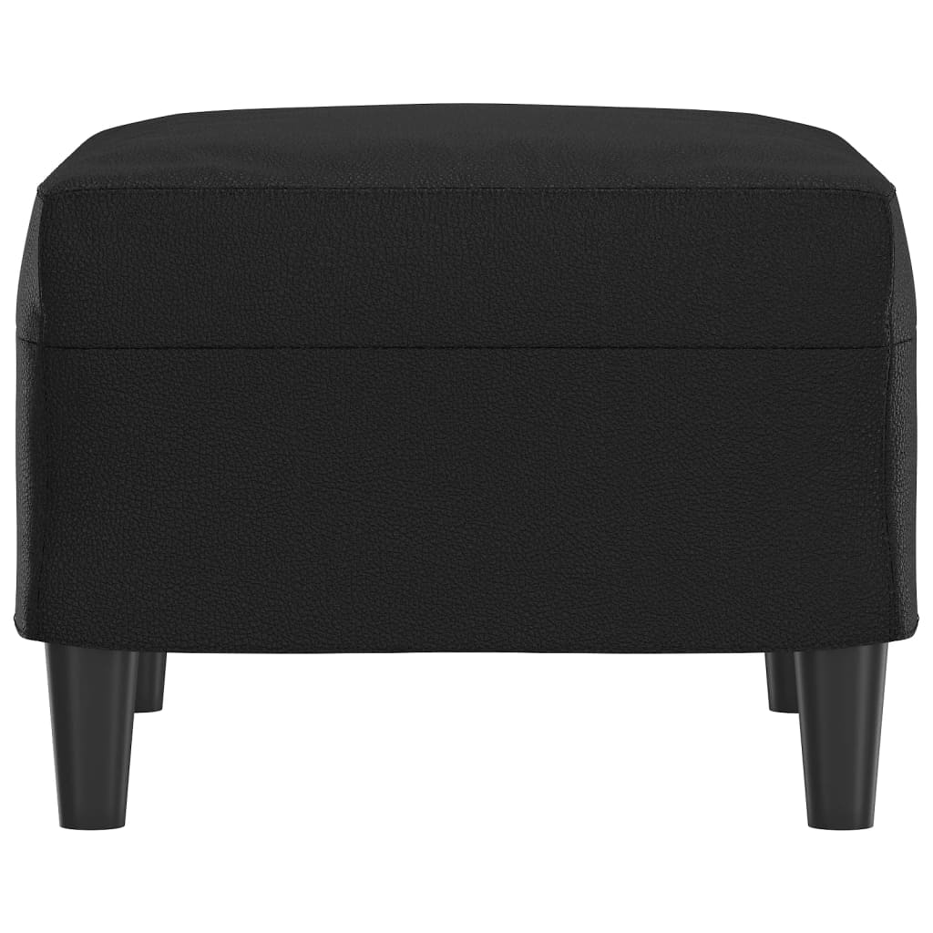 Footstool Black 60x50x41 cm Faux Leather