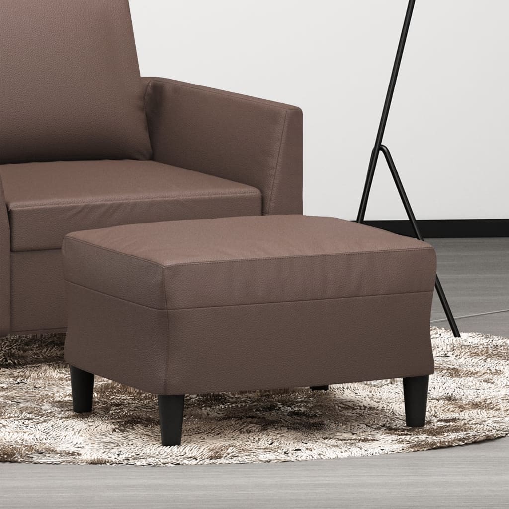 Footstool Brown 60x50x41 cm Faux Leather