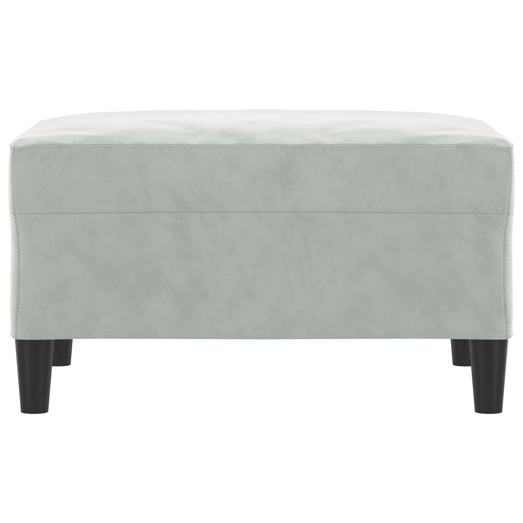 Footstool Light Grey 70x55x41 cm Velvet