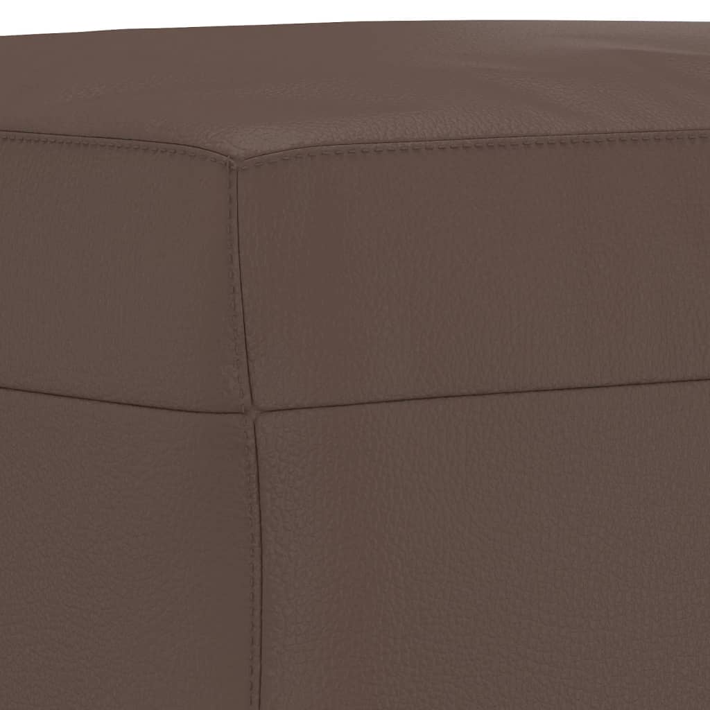 Footstool Brown 60x50x41 cm Faux Leather
