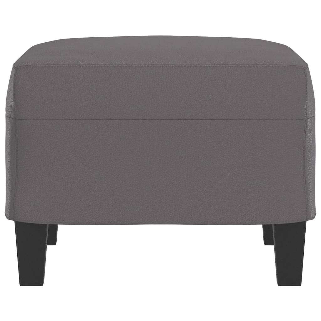 Footstool Grey 60x50x41 cm Faux Leather